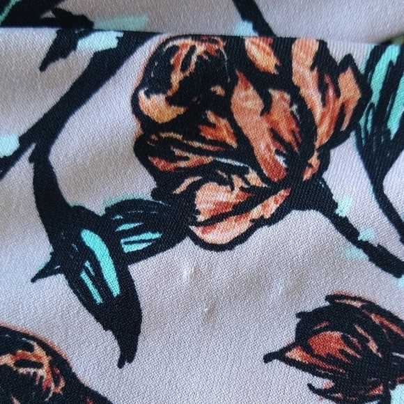 Lularoe Pale Pink Orange Floral Maxi Skirt Pull On Stretchy Colorful Romantic - Picture 8 of 8